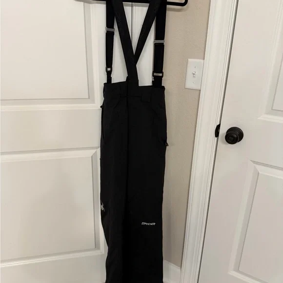 Unisex Youth, Black Suspender Pants - Picture 2 of 4